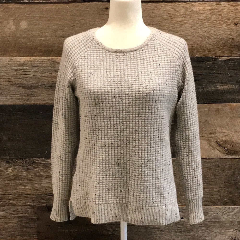 Athleta Cashmere Blend Waffle Pattern Sweater